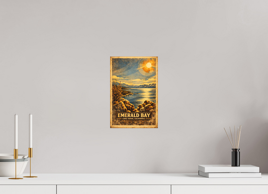 8 x 12″, Hidden Places | Matte Fine Art | Ultra Smooth | Unframed Emerald Bay, Lake Tahoe, California Vintage Poster