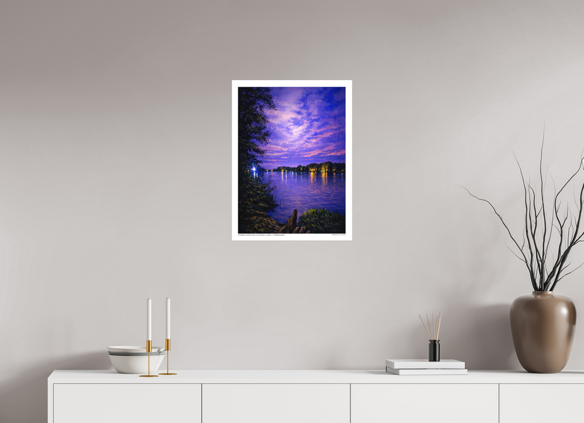 18 x 24″, Hidden Places | Matte Fine Art | Ultra Smooth | Unframed Storm Over Old Hickory Lake, Tennessee