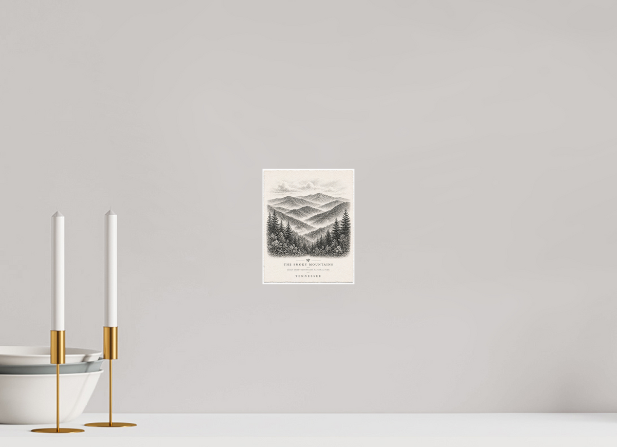 6 x 7.5″, Hidden Places | Matte Fine Art | Ultra Smooth | Unframed Tennessee Smoky Mountains (Print 4 of 4 in a Series)
