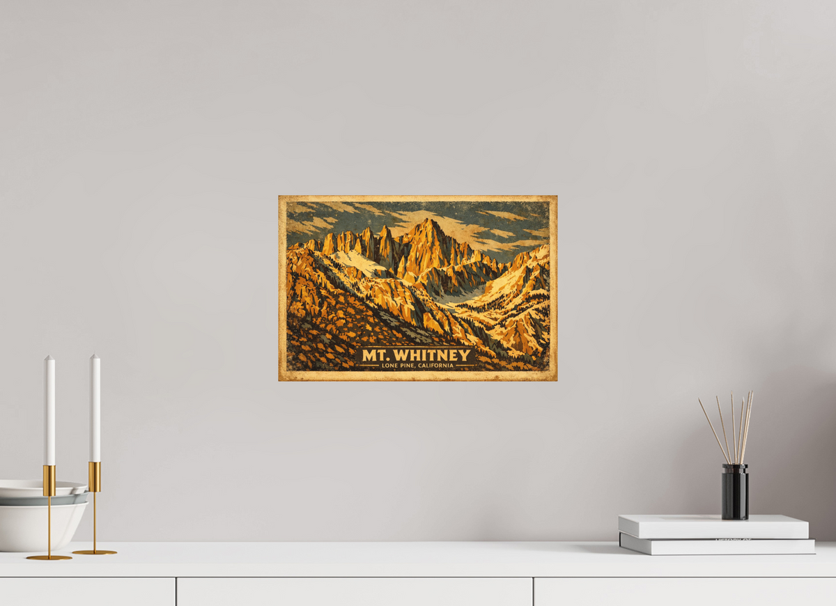 15 x 10″, Hidden Places | Matte Fine Art | Ultra Smooth | Unframed Mt Whitney Vintage Poster