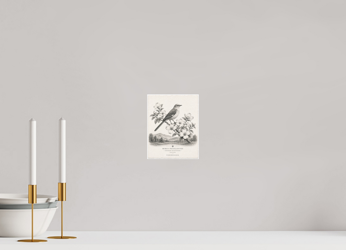6 x 7.5″, Hidden Places | Matte Fine Art | Ultra Smooth | Unframed Tennessee Mockingbird (Print 3 of 4 in a Series)