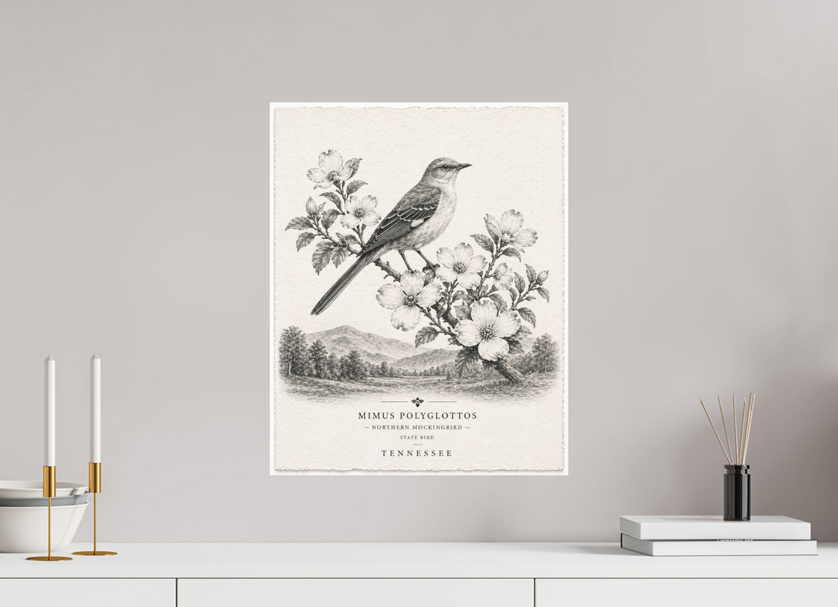 16 x 20″, Hidden Places | Matte Fine Art | Ultra Smooth | Unframed Tennessee Mockingbird (Print 3 of 4 in a Series)