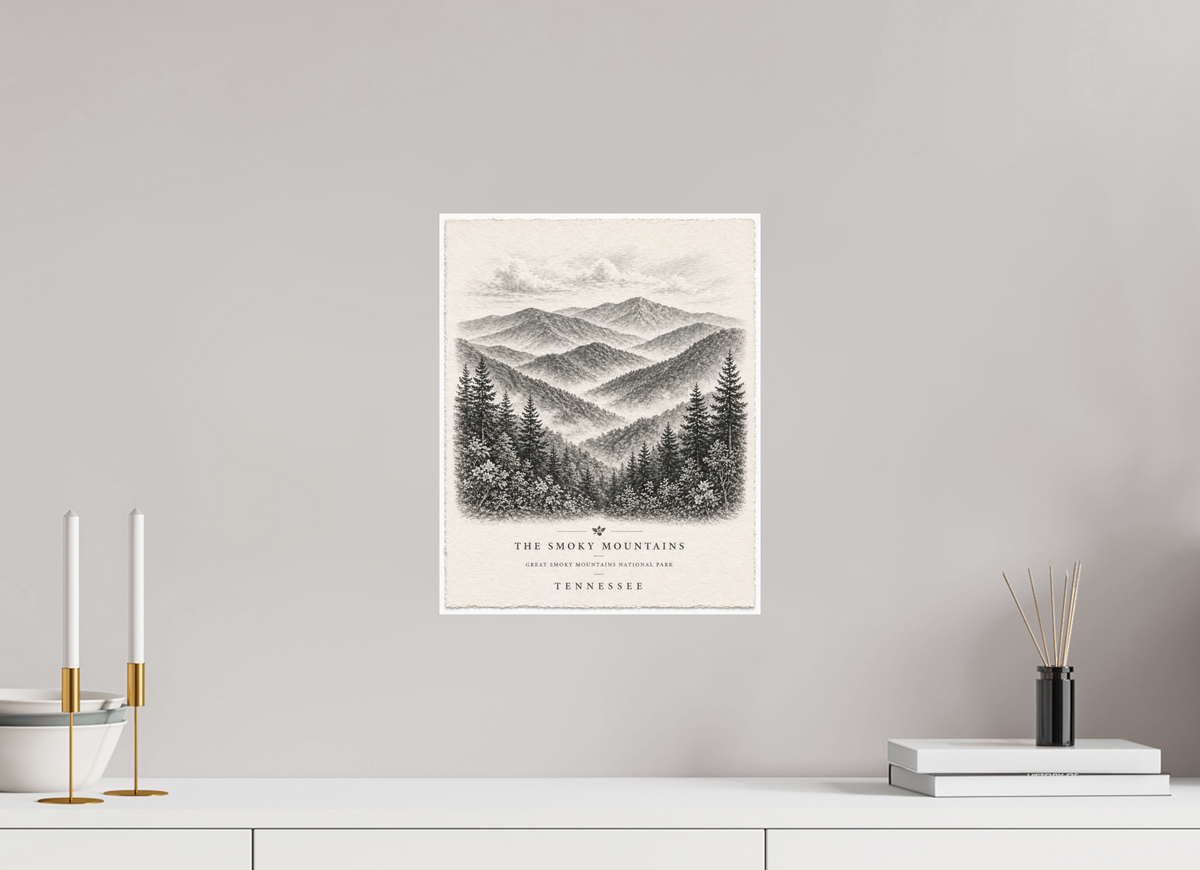 12 x 15″, Hidden Places | Matte Fine Art | Ultra Smooth | Unframed Tennessee Smoky Mountains (Print 4 of 4 in a Series)