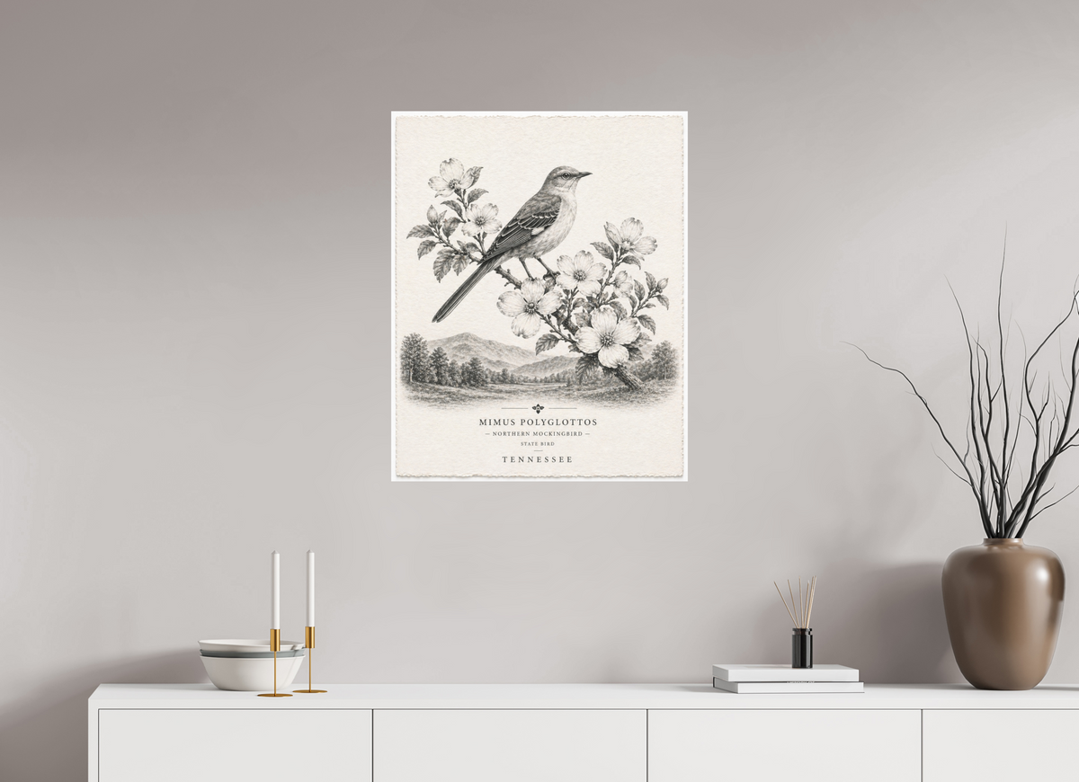 24 x 30″, Hidden Places | Matte Fine Art | Ultra Smooth | Unframed Tennessee Mockingbird (Print 3 of 4 in a Series)