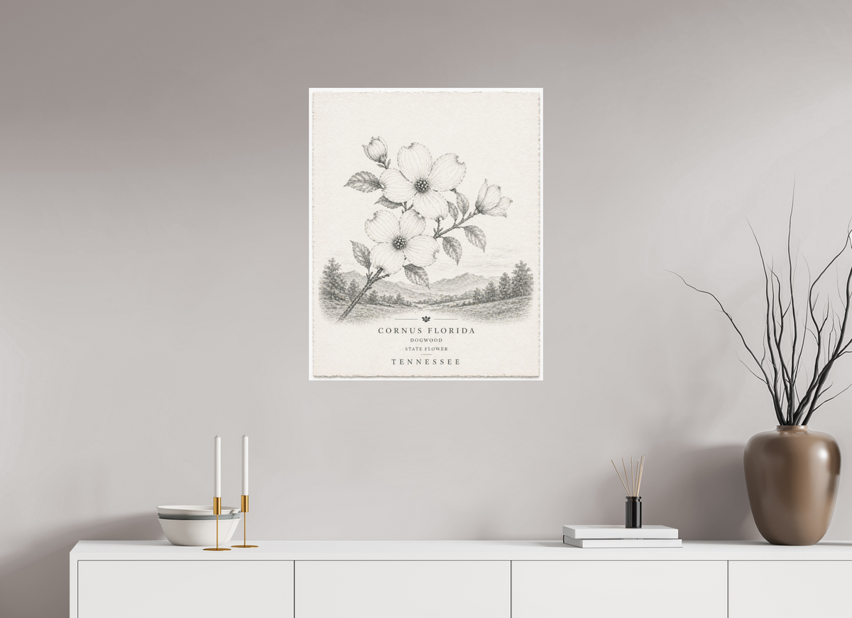 24 x 30″, Hidden Places | Matte Fine Art | Ultra Smooth | Unframed Tennessee Dogwood (Print 2 of 4 in a Series)