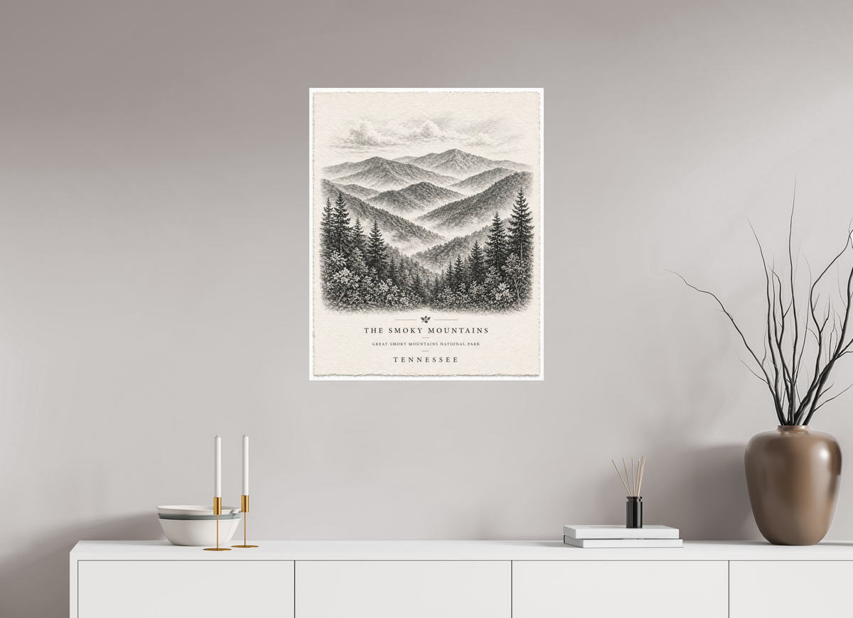 24 x 30″, Hidden Places | Matte Fine Art | Ultra Smooth | Unframed Tennessee Smoky Mountains (Print 4 of 4 in a Series)