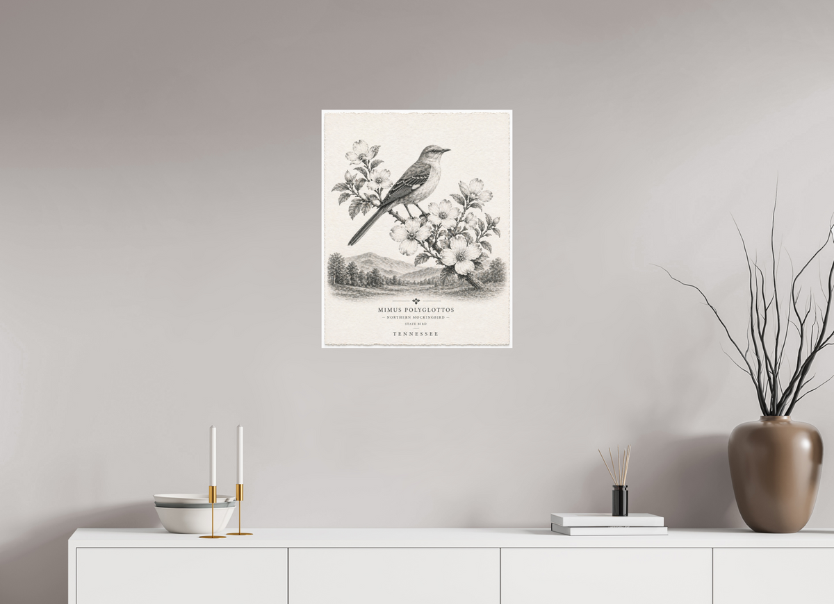 20 x 25″, Hidden Places | Matte Fine Art | Ultra Smooth | Unframed Tennessee Mockingbird (Print 3 of 4 in a Series)