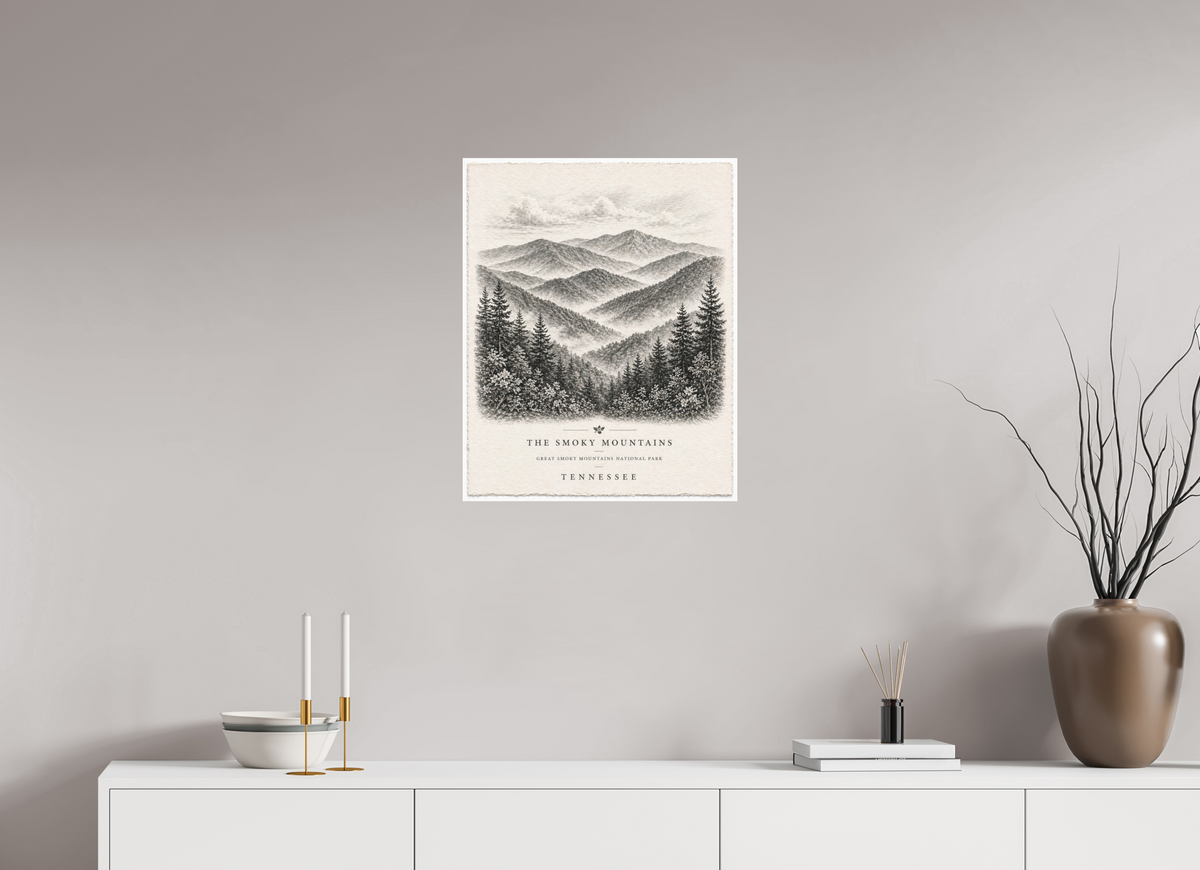 20 x 25″, Hidden Places | Matte Fine Art | Ultra Smooth | Unframed Tennessee Smoky Mountains (Print 4 of 4 in a Series)