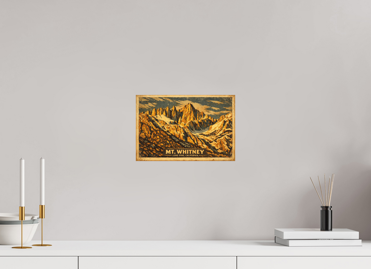12 x 8″, Hidden Places | Matte Fine Art | Ultra Smooth | Unframed Mt Whitney Vintage Poster