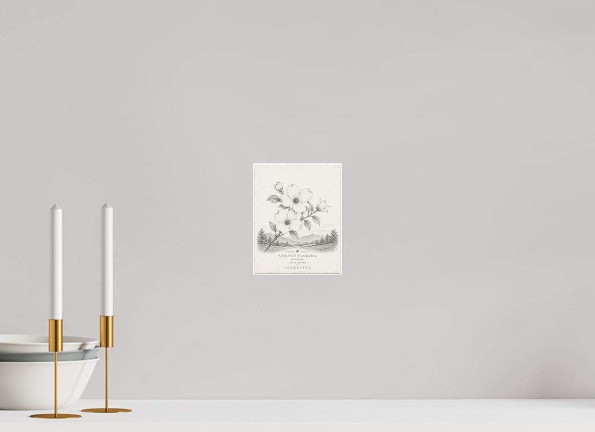 6 x 7.5″, Hidden Places | Matte Fine Art | Ultra Smooth | Unframed Tennessee Dogwood (Print 2 of 4 in a Series)