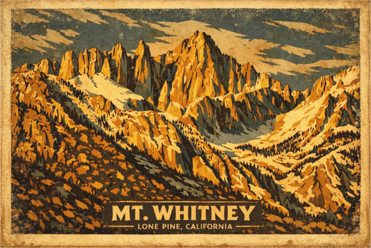 Main image Mt Whitney Vintage Poster