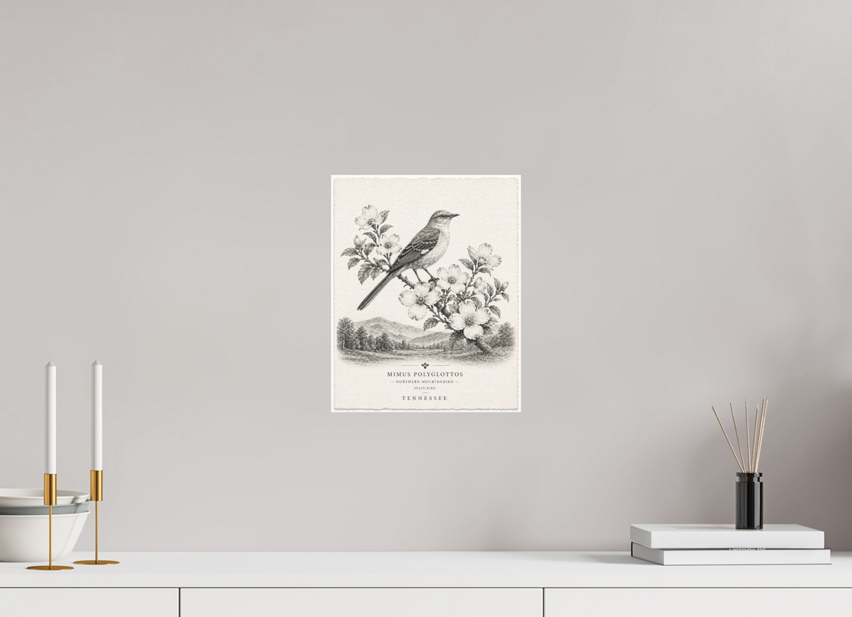 10 x 12.5″, Hidden Places | Matte Fine Art | Ultra Smooth | Unframed Tennessee Mockingbird (Print 3 of 4 in a Series)